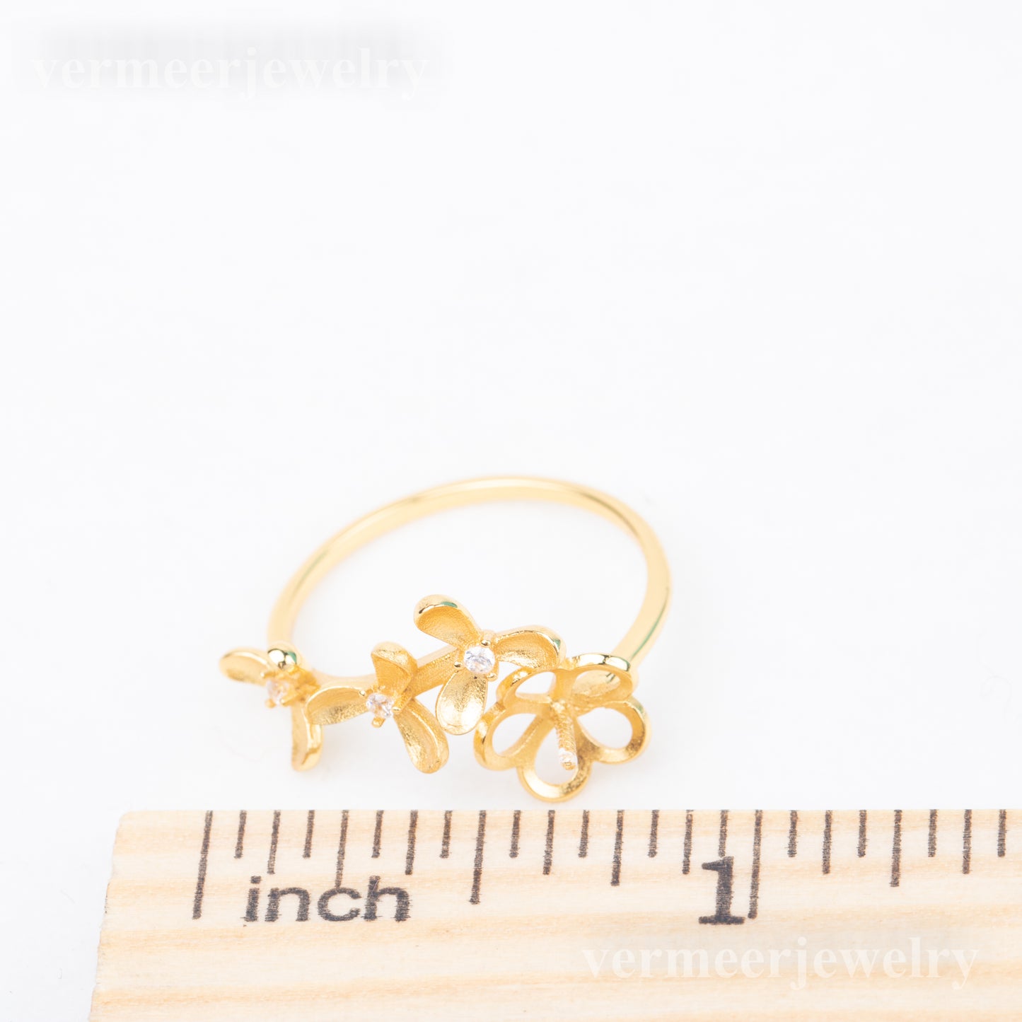 re010855DIY 9-11mm Natural Freshwater pearl Ring accessory 925 sterling silver Adjustable size engagement jewelry ring for women