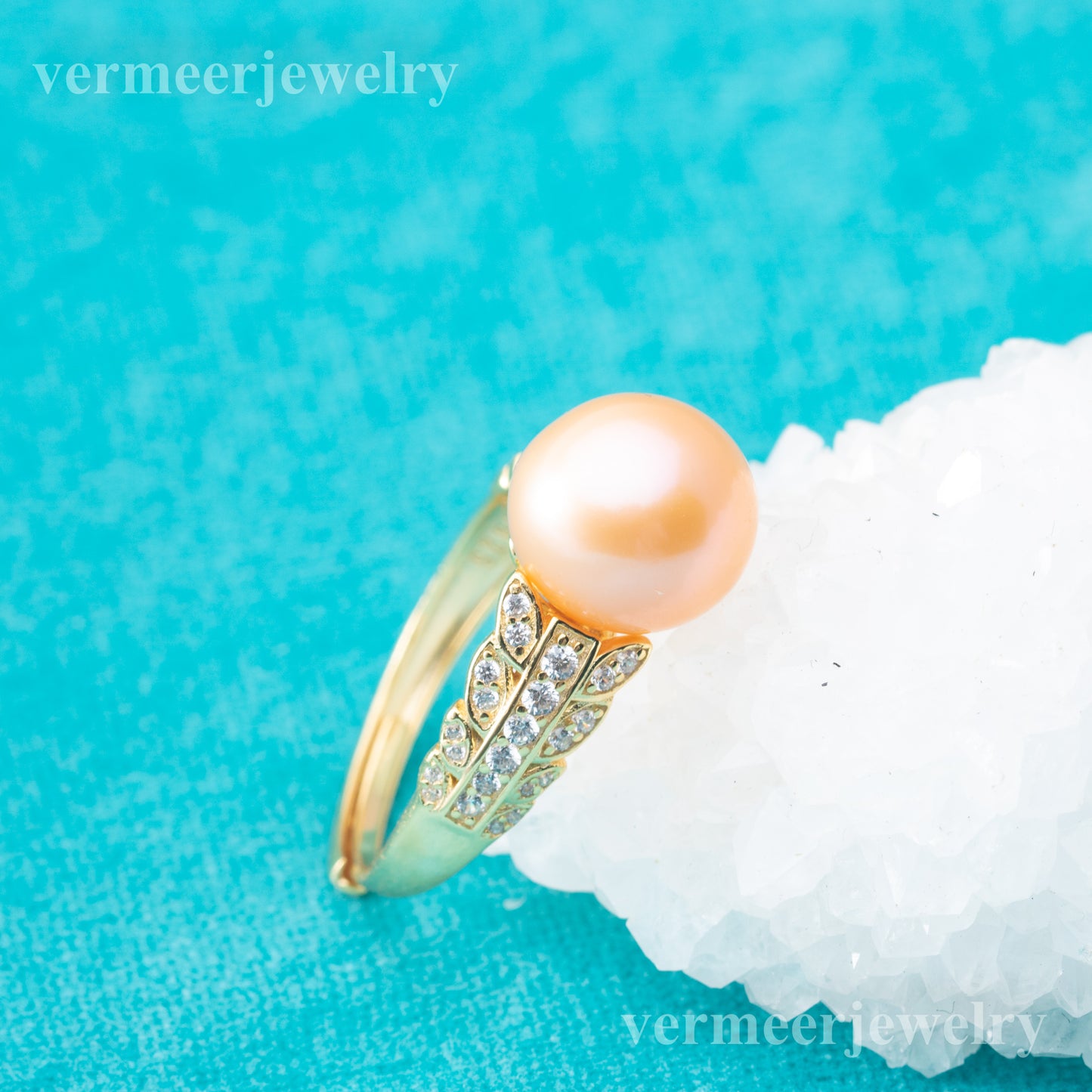 re010867 DIY 9-11mm Natural Freshwater pearl Ring accessory 925 sterling silver Adjustable size engagement ring for women