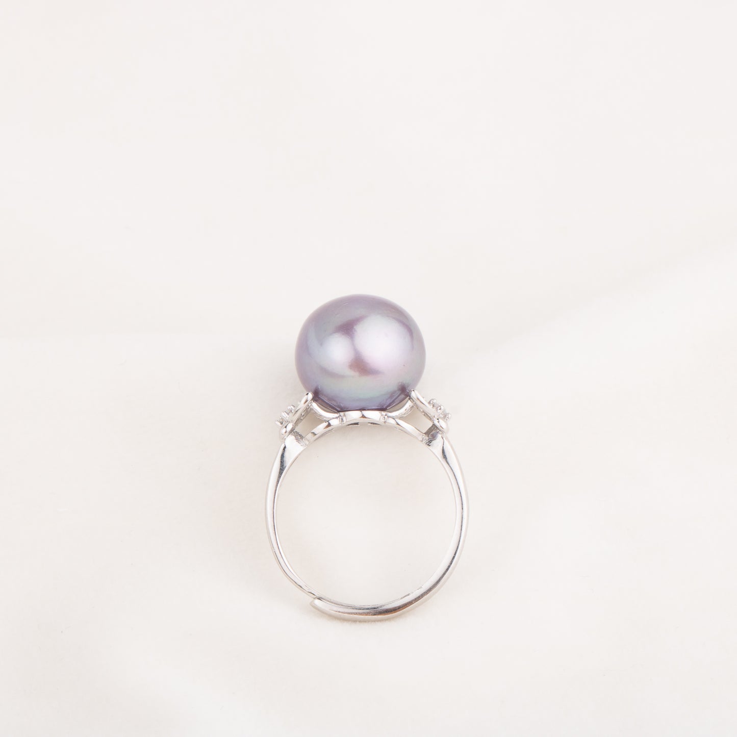 re010646 DIY 9-11mm Natural Freshwater pearl Ring accessory 925 sterling silver Adjustable size engagement ring for women
