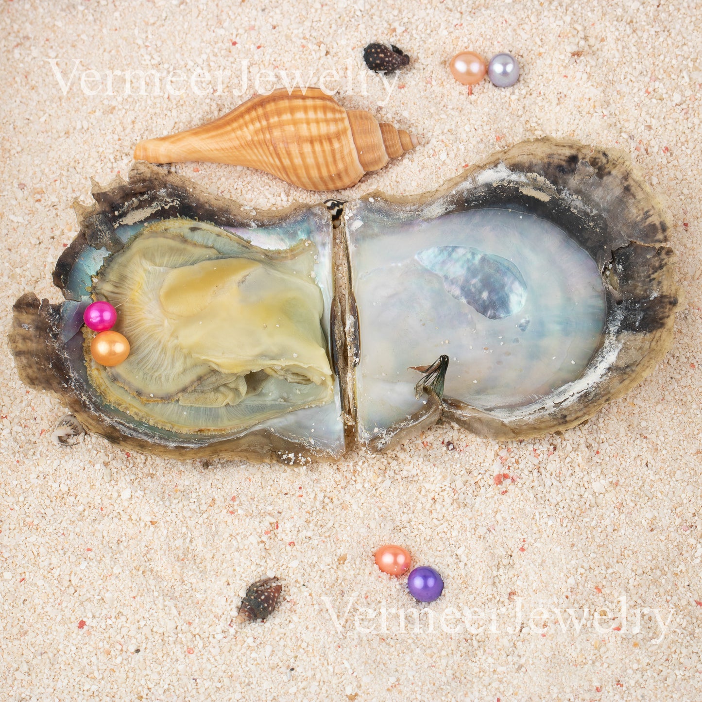 Love Wish Pearl Party Gift Vacuum-packed 7-8mm 4a+ quality 2 pearl in oyster Cultured Pearl Oyster twin akoya oyster
