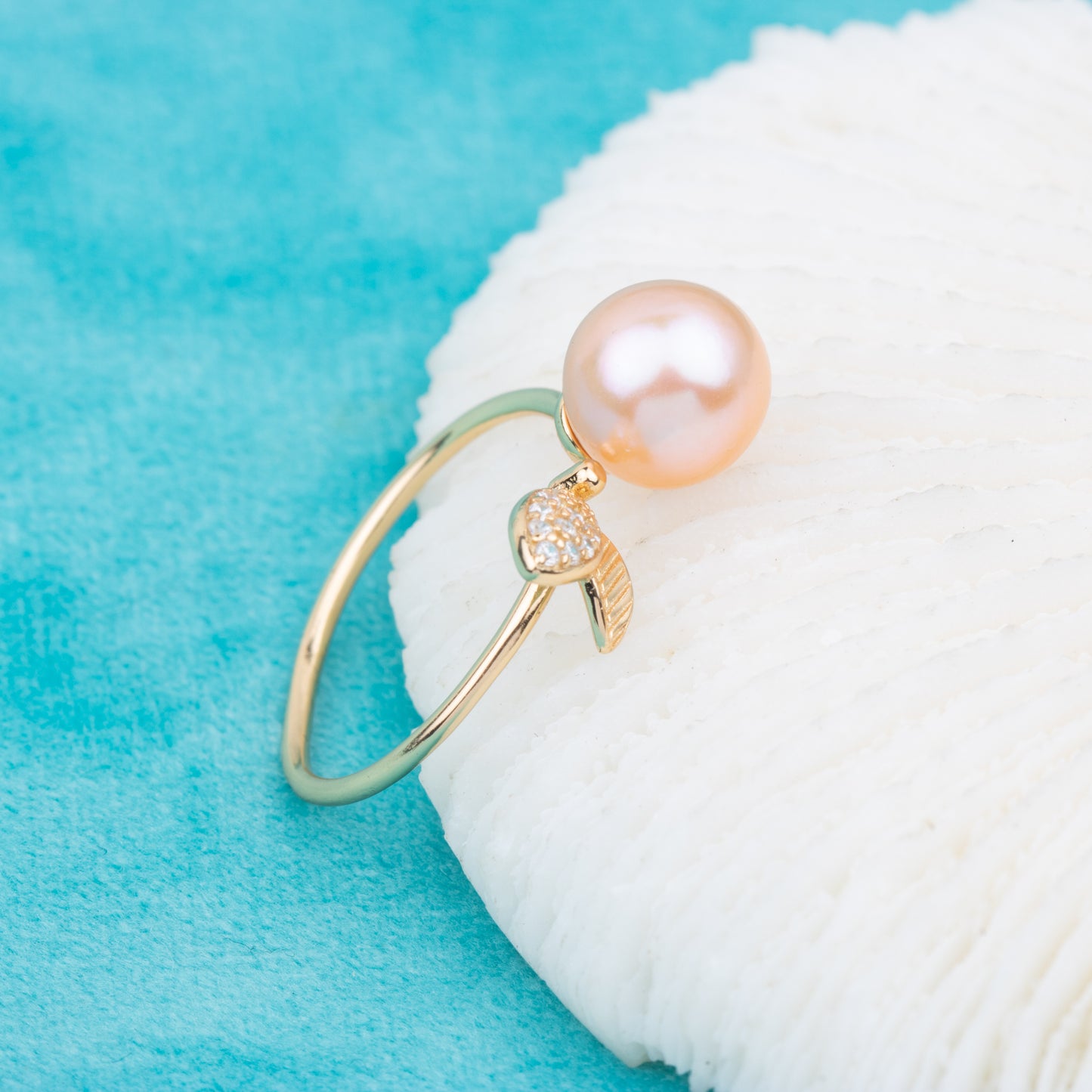r010802 DIY 7-8mm Natural Freshwater pearl Ring accessory 925 sterling silver Adjustable size engagement jewelry ring for women