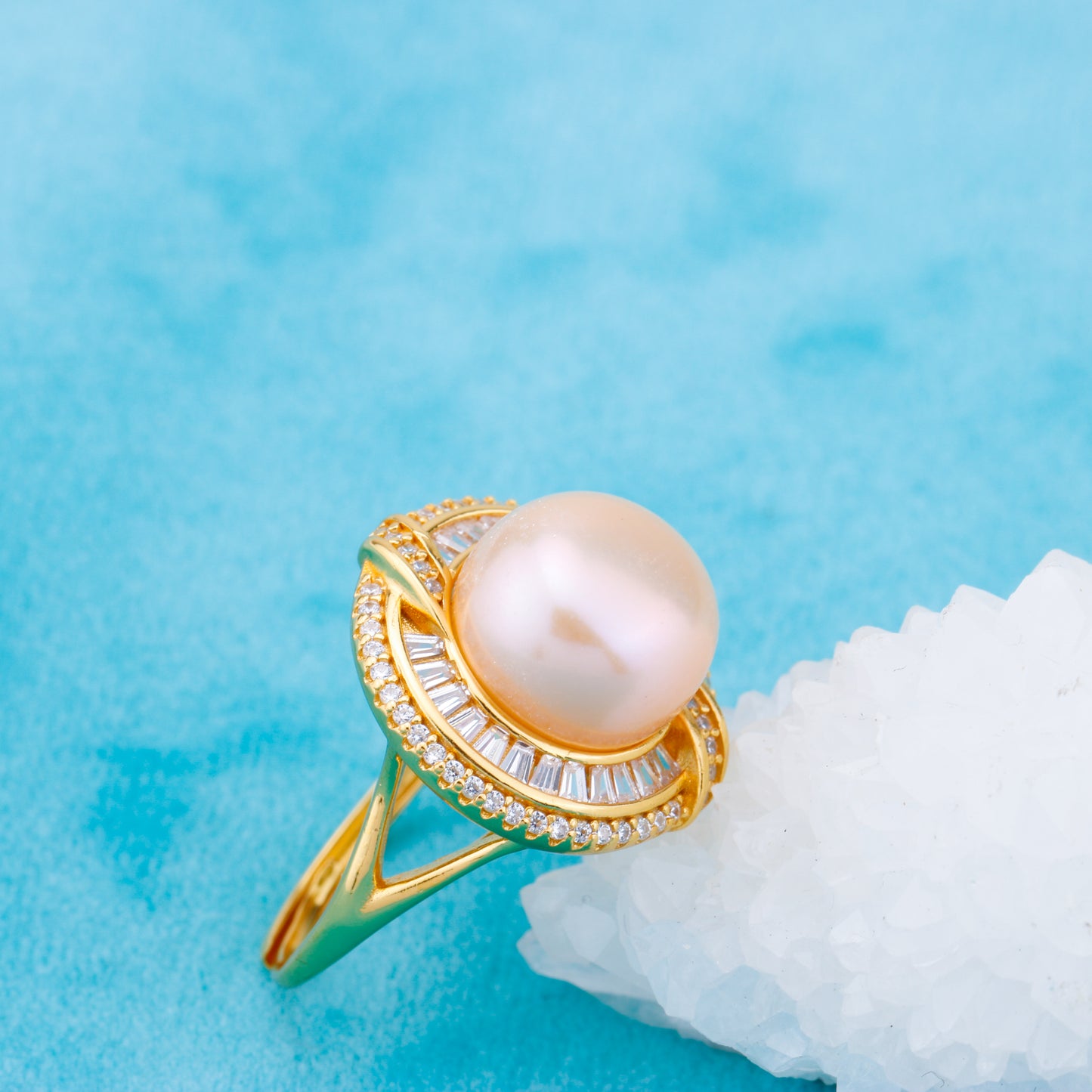 re010915 DIY 9-11mm Natural Freshwater pearl Ring accessory 925 sterling silver Adjustable size engagement ring for women