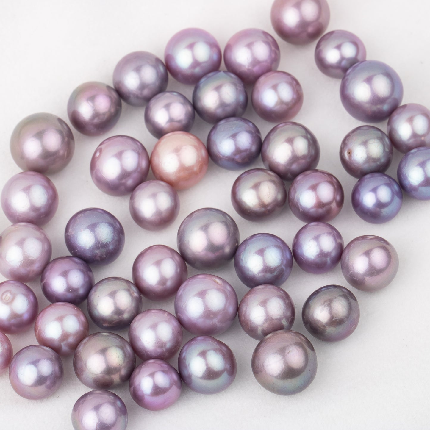 9-12mm cultured purple Edison Pearl High quality loose freshwater pearl round shape