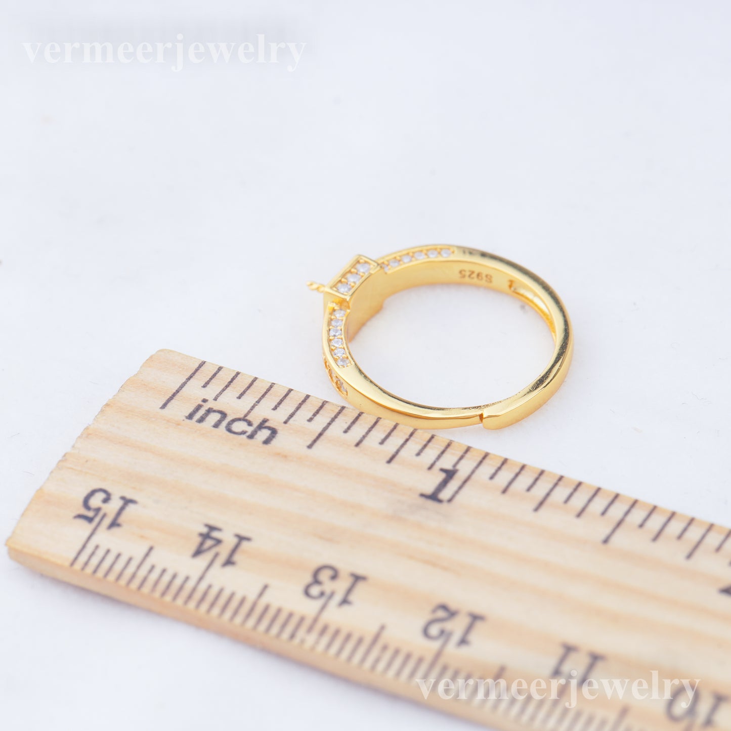 r010961 DIY 6-8mm Natural Freshwater pearl Ring accessory 925 sterling silver Adjustable size engagement jewelry ring for women
