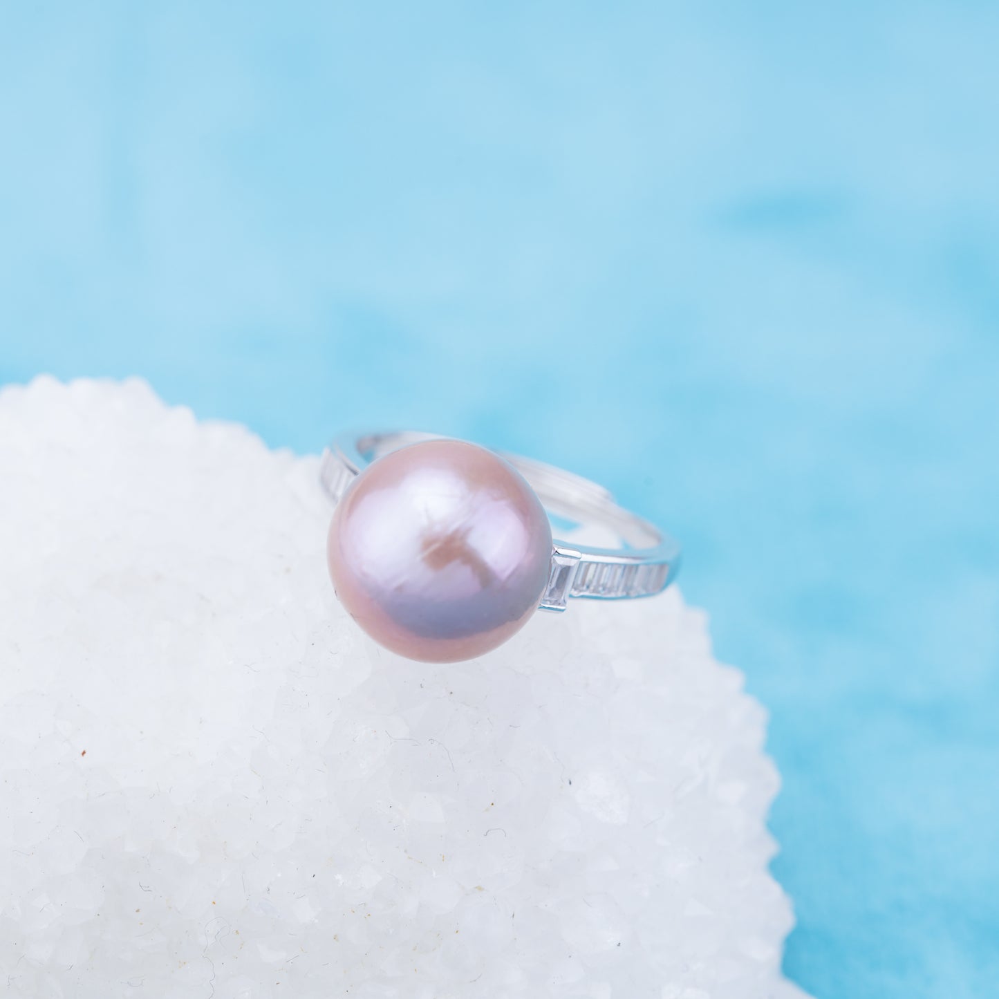 re010934 DIY 9-11mm Natural Freshwater pearl Ring accessory 925 sterling silver Adjustable size engagement ring for women