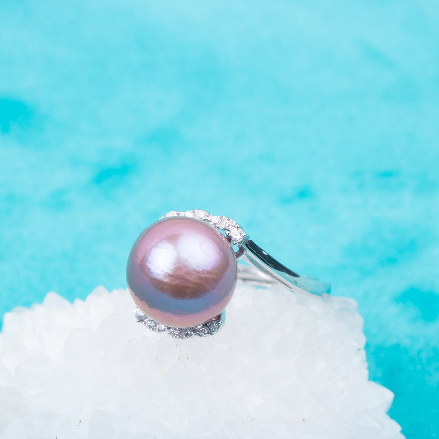 re010859DIY 9-11mm Natural Freshwater pearl Ring accessory 925 sterling silver Adjustable size engagement ring for women