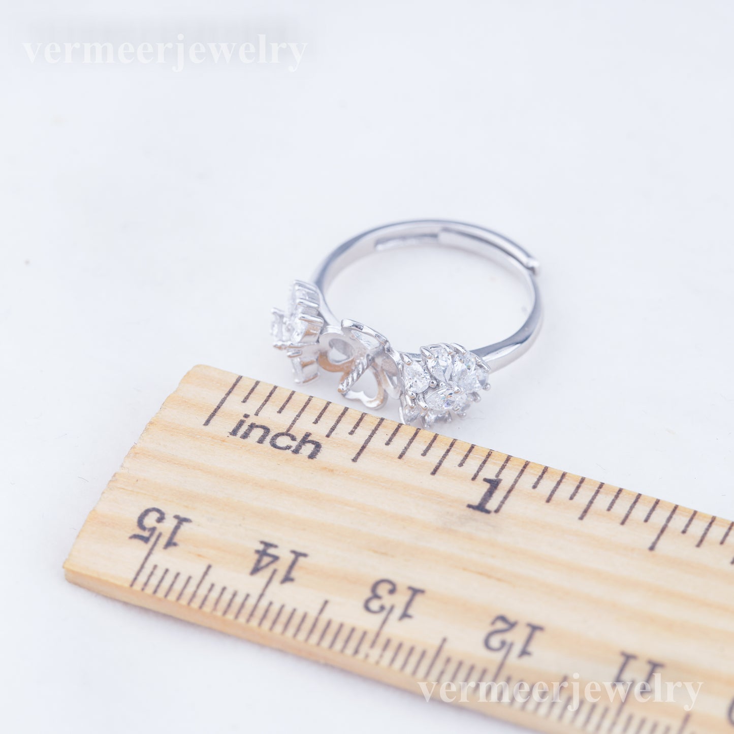 re010962 DIY 9-11mm Natural Freshwater pearl Ring accessory 925 sterling silver Adjustable size engagement ring for women