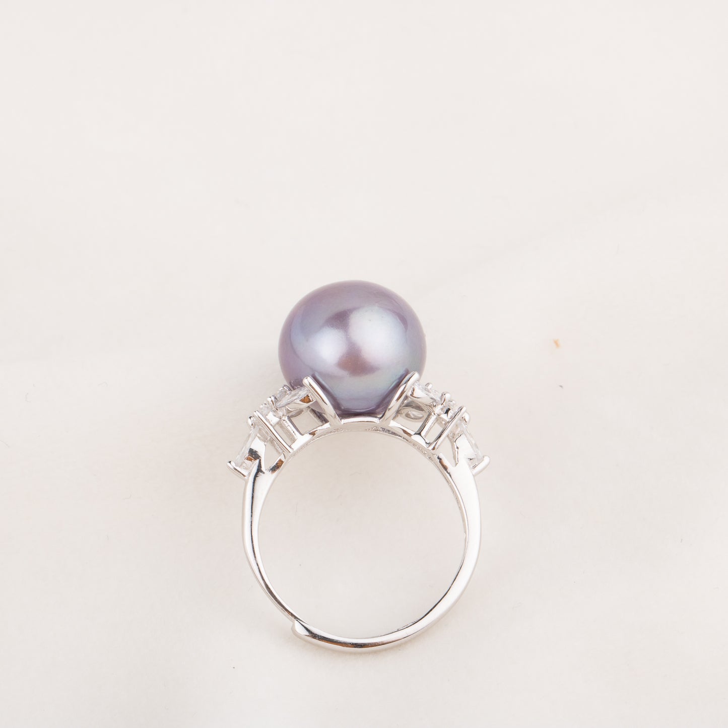 re010664 DIY 9-11mm Natural Freshwater pearl Ring accessory 925 sterling silver Adjustable size engagement ring for women