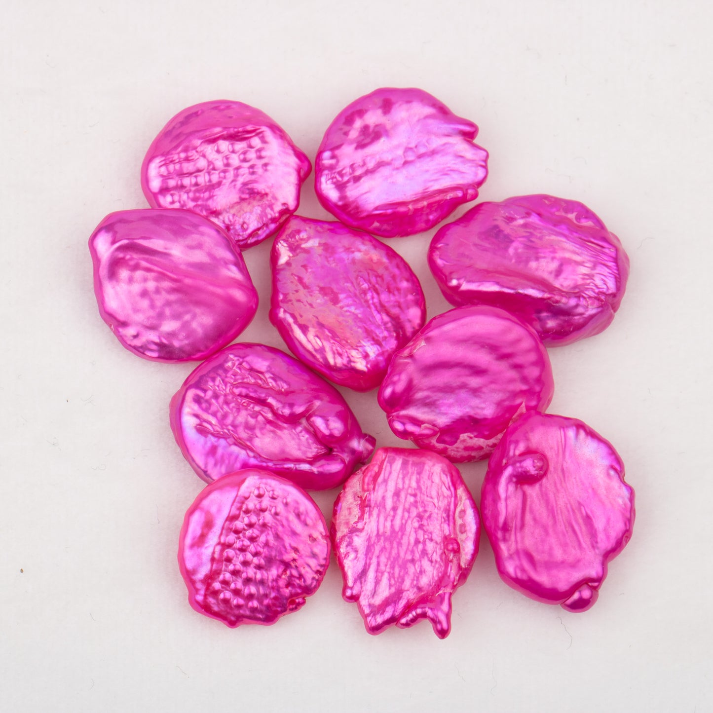 Wholesale 10colors 8-11mm loose freshwater rough coin shape baroque pearl no hole for pearl party