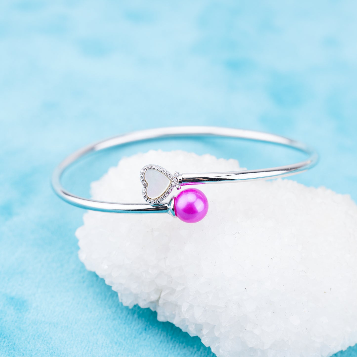 b010236 DIY 7-8mm Natural Freshwater pearl bracelet accessory 925 sterling silver adjustable chain bracelet for women