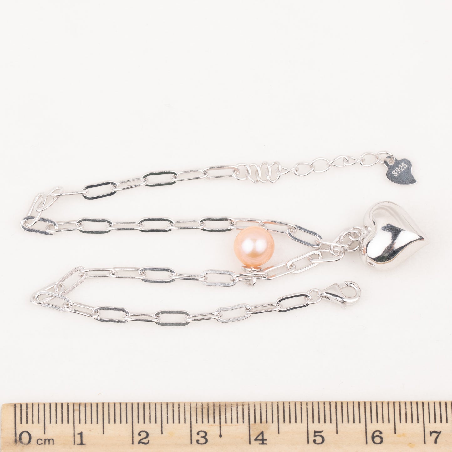 b020173 DIY 7-8mm Natural Freshwater pearl bracelet accessory 925 sterling silver adjustable chain bracelet for women