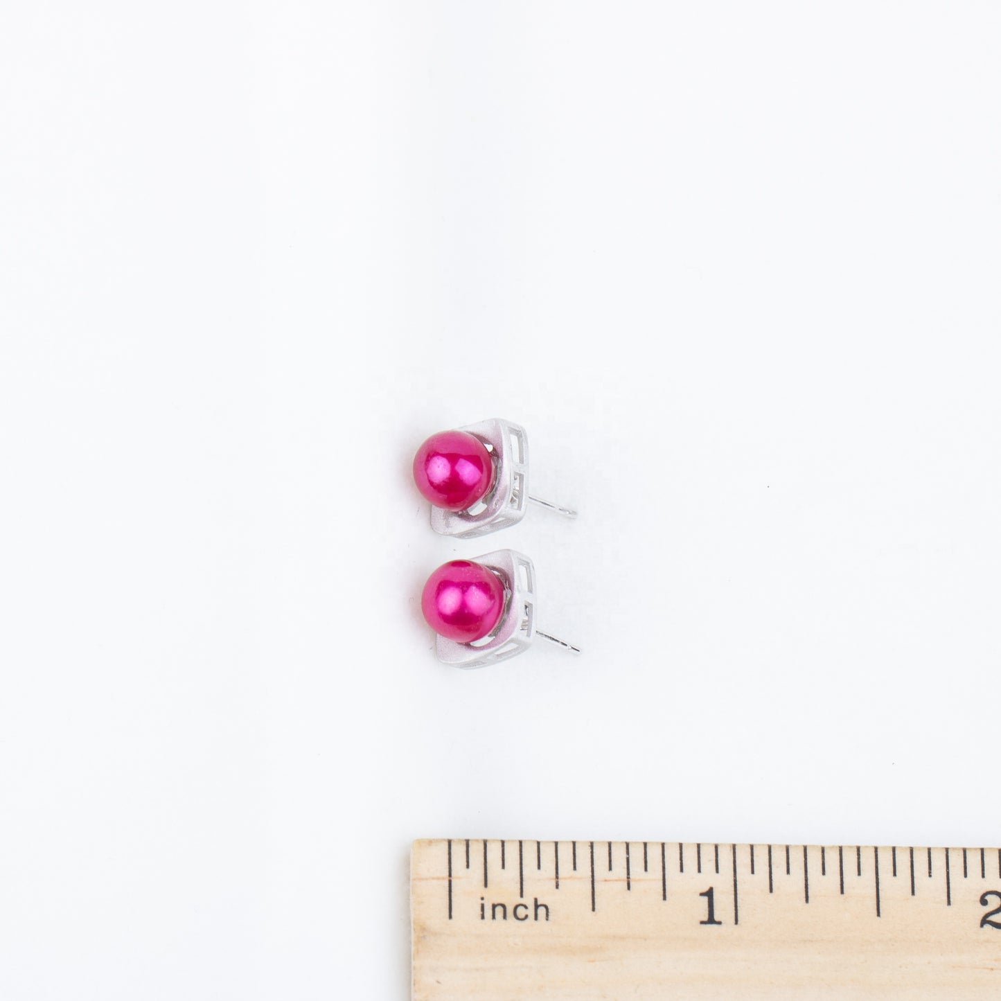 e010607 S925 pearl earring 925 sterling silver DIY 7-8mm Natural Freshwater pearl stud earring for women