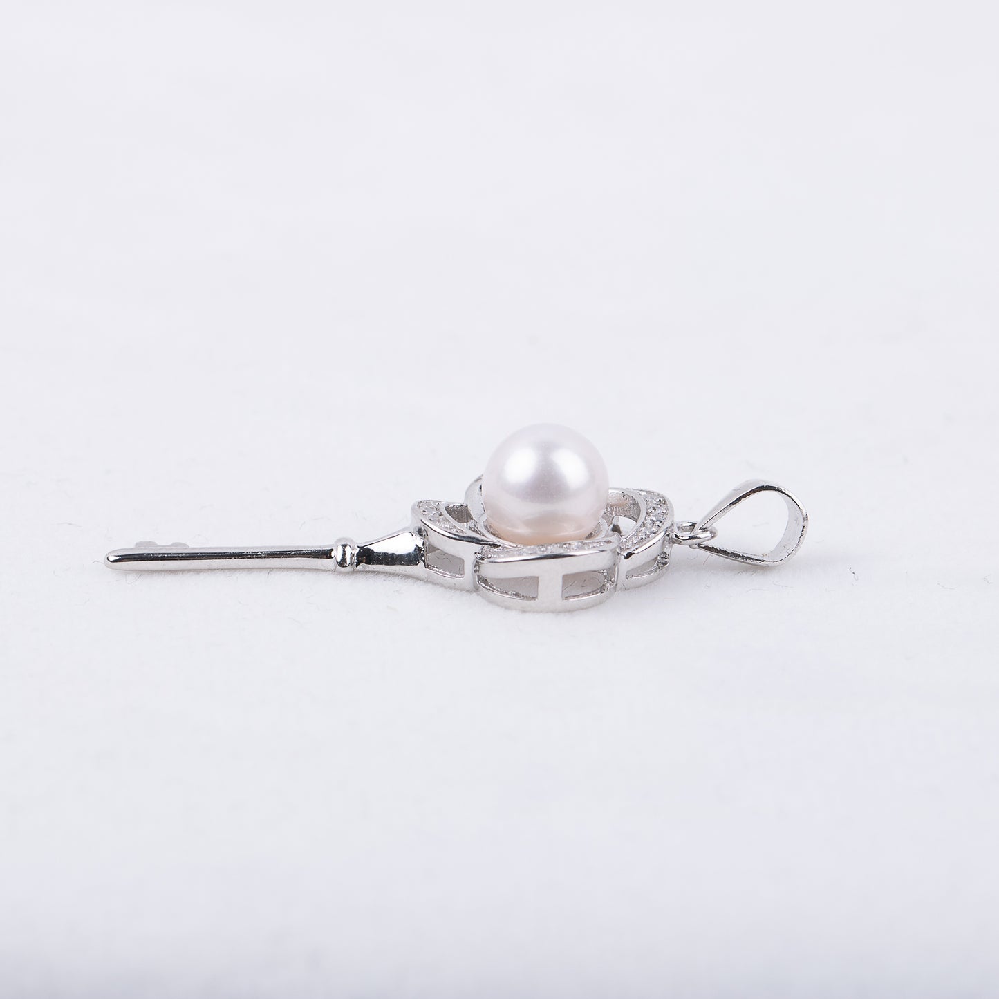 P030532 DIY 8-11mm Natural Freshwater pearl pendant accessory 925 sterling silver engagement jewelry necklace for women