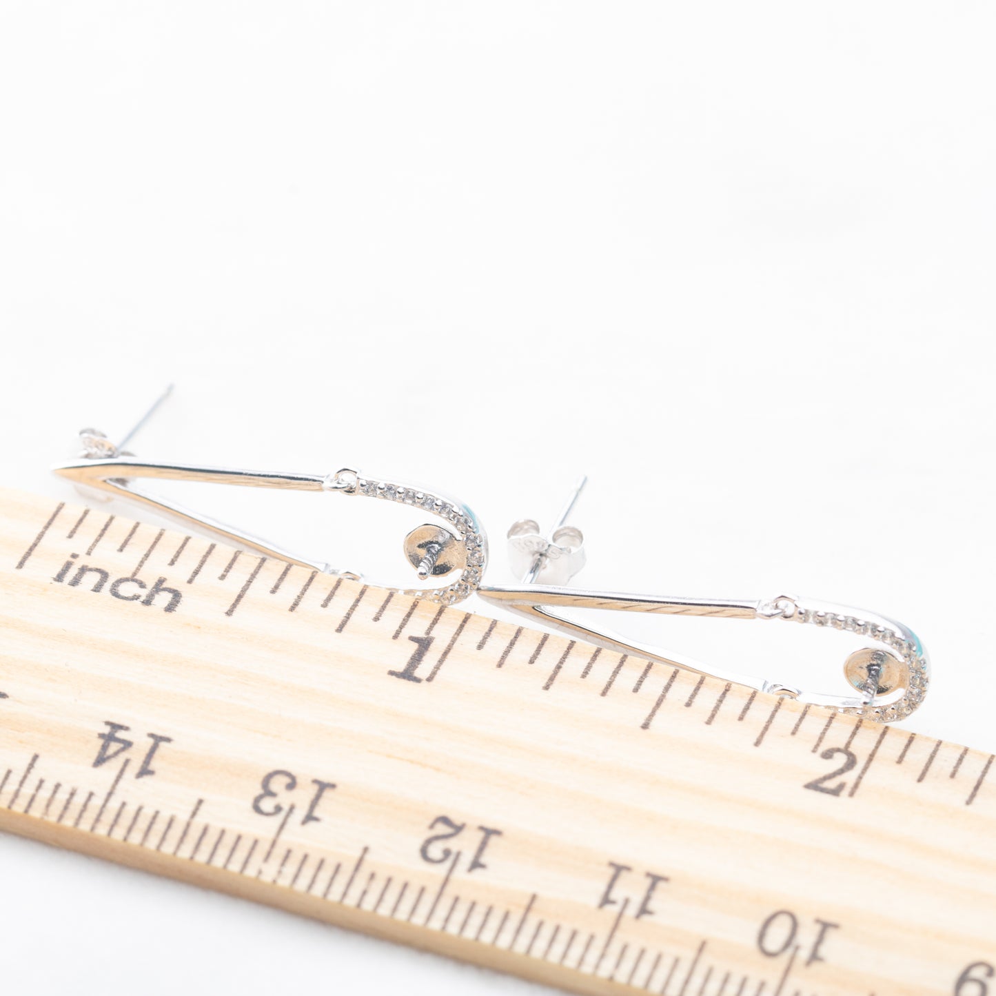 e010828S925 pearl earring 925 sterling silver DIY 3-4mm Natural Freshwater pearl stud earring for women