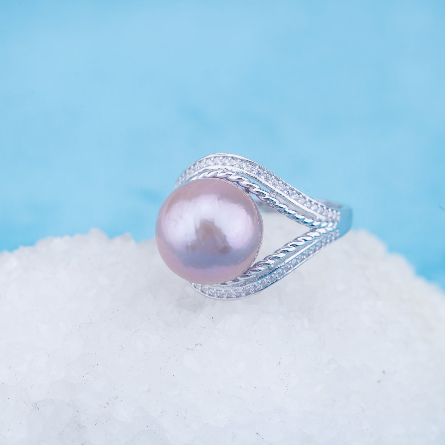 re010954 DIY 9-11mm Natural Freshwater pearl Ring accessory 925 sterling silver Adjustable size engagement ring for women