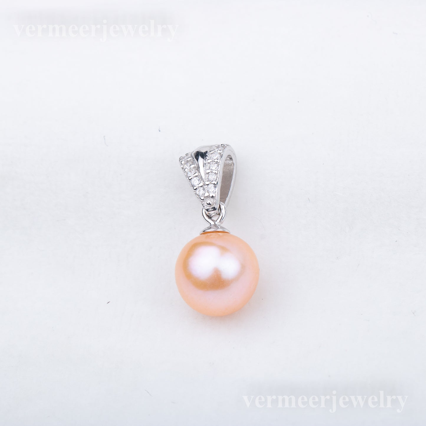 P010842 DIY 7-9mm Natural Freshwater pearl pendant accessory 925 sterling silver engagement jewelry necklace for women