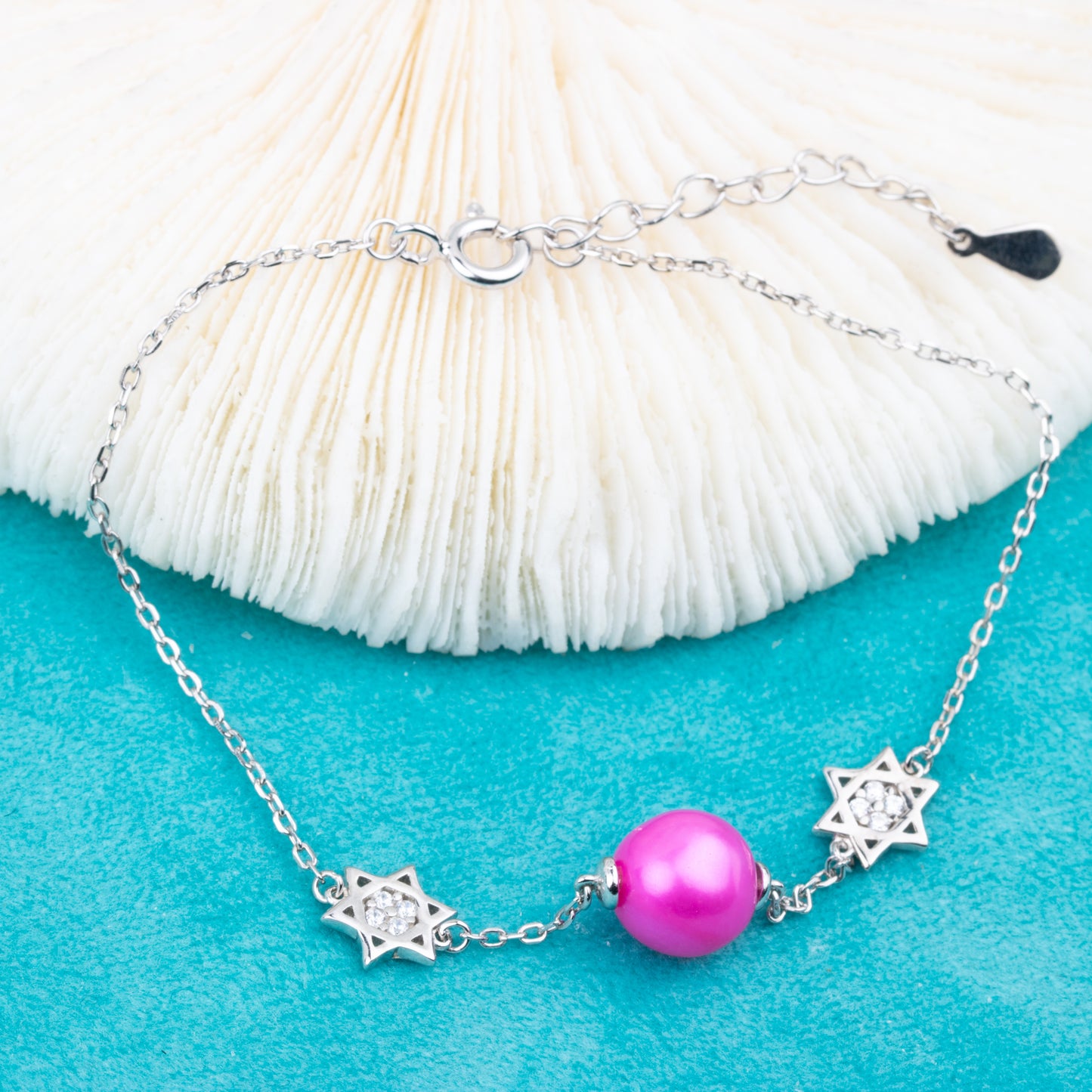 b010209 DIY 7-8mm Natural Freshwater pearl bracelet accessory 925 sterling silver adjustable chain bracelet for women