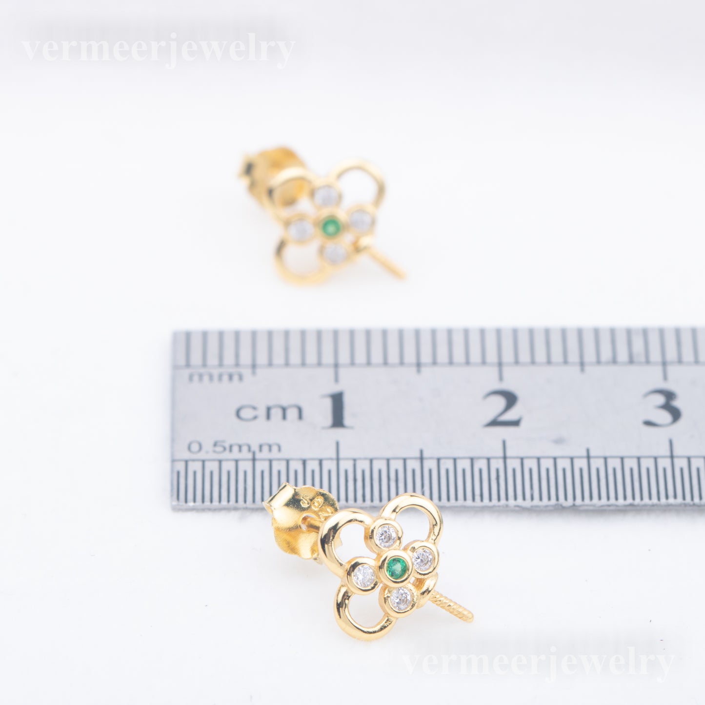 e010750 S925 pearl earring 925 sterling silver DIY 7-8mm Natural Freshwater pearl stud earring for women