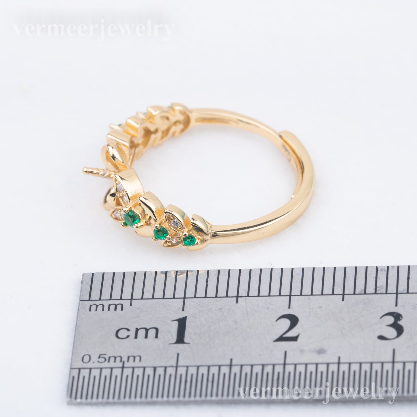r010806 DIY 7-8mm Natural Freshwater pearl Ring accessory 925 sterling silver Adjustable size engagement jewelry ring for women