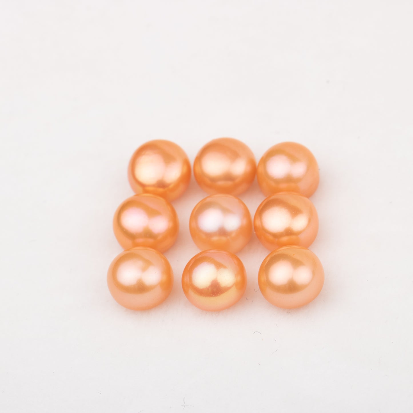 Wholesale 12colors 6-7mm AAA grade button shape loose freshwater pearl round shape half hole for pearl party