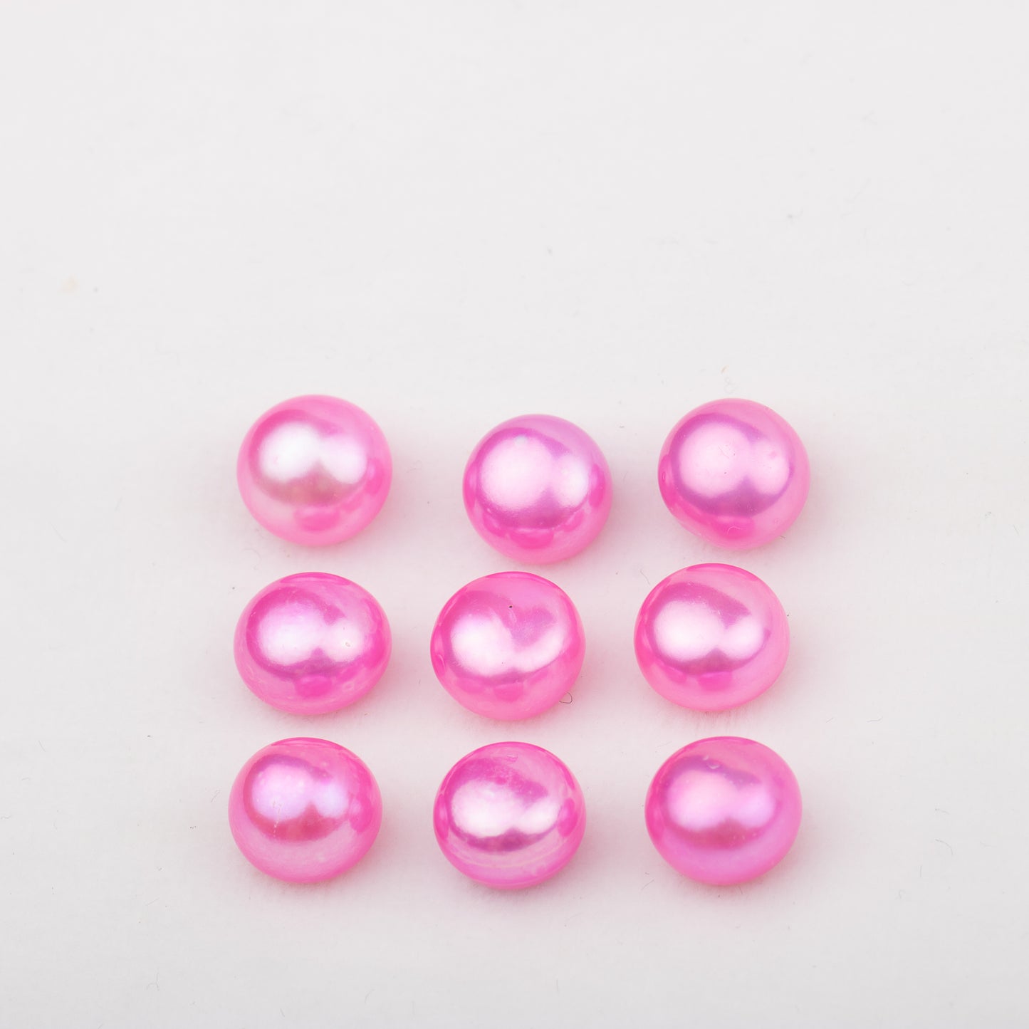Wholesale 12colors 8.5-9.5mm AAA grade button shape loose freshwater pearl round shape half hole for pearl party