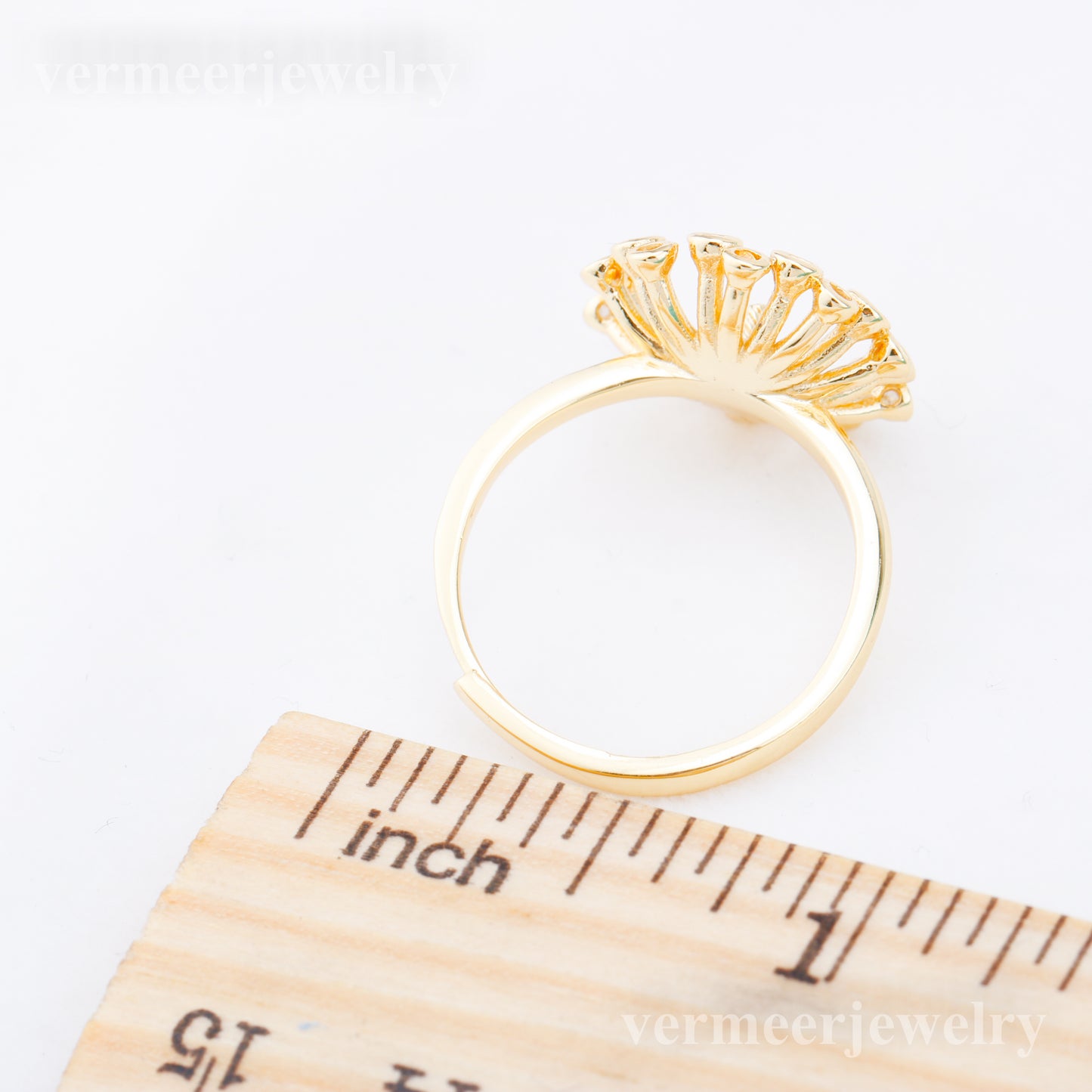 r010911 DIY 6-8mm Natural Freshwater pearl Ring accessory 925 sterling silver Adjustable size engagement jewelry ring for women