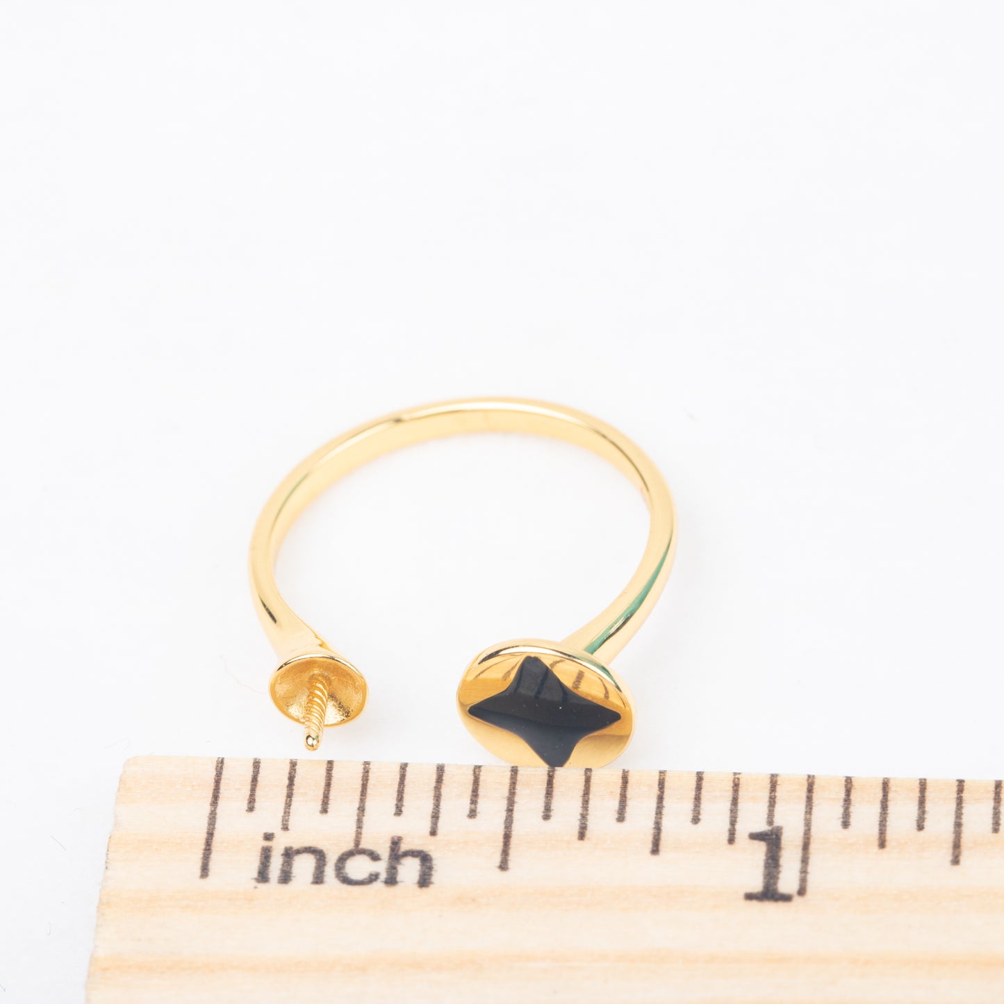 r010845 DIY 7-8mm Natural Freshwater pearl Ring accessory 925 sterling silver Adjustable size engagement jewelry ring for women