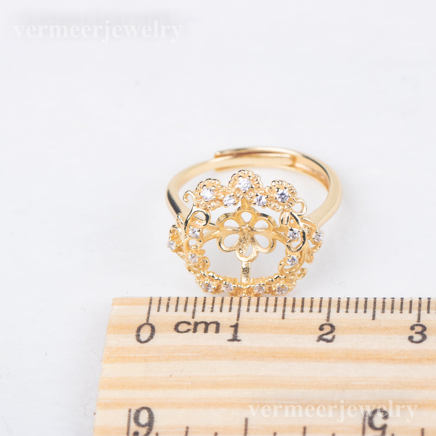 r010824 DIY 7-8mm Natural Freshwater pearl Ring accessory 925 sterling silver Adjustable size engagement jewelry ring for women
