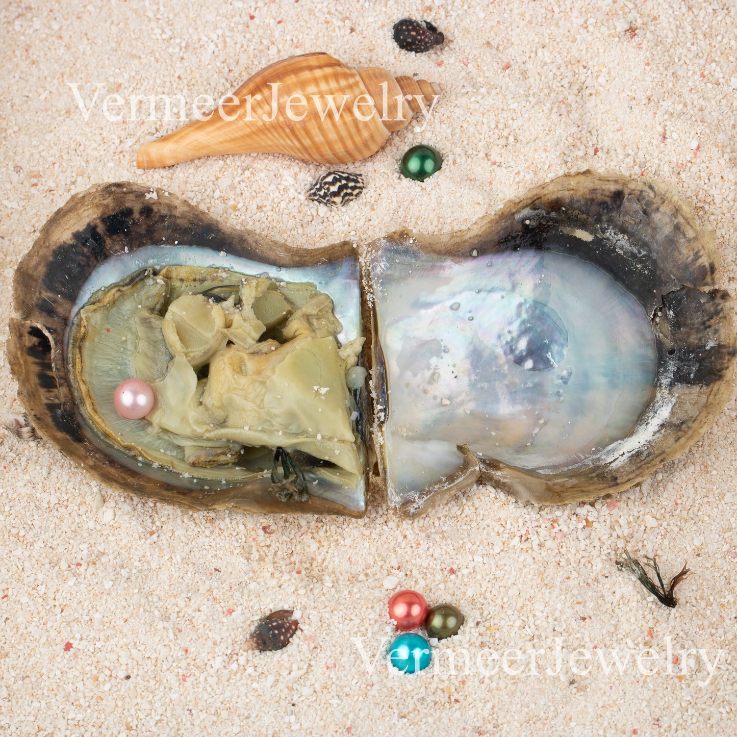 Love Wish Pearl Party Gift Vacuum-packed 7-8mm 4a+ quality Loose Saltwater Round Cultured Akoya Oyster