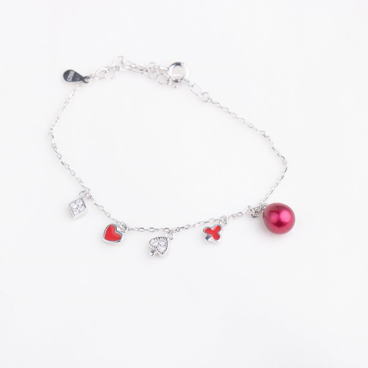 b01133  DIY 7-8mm Natural Freshwater pearl bracelet accessory 925 sterling silver adjustable chain bracelet for women