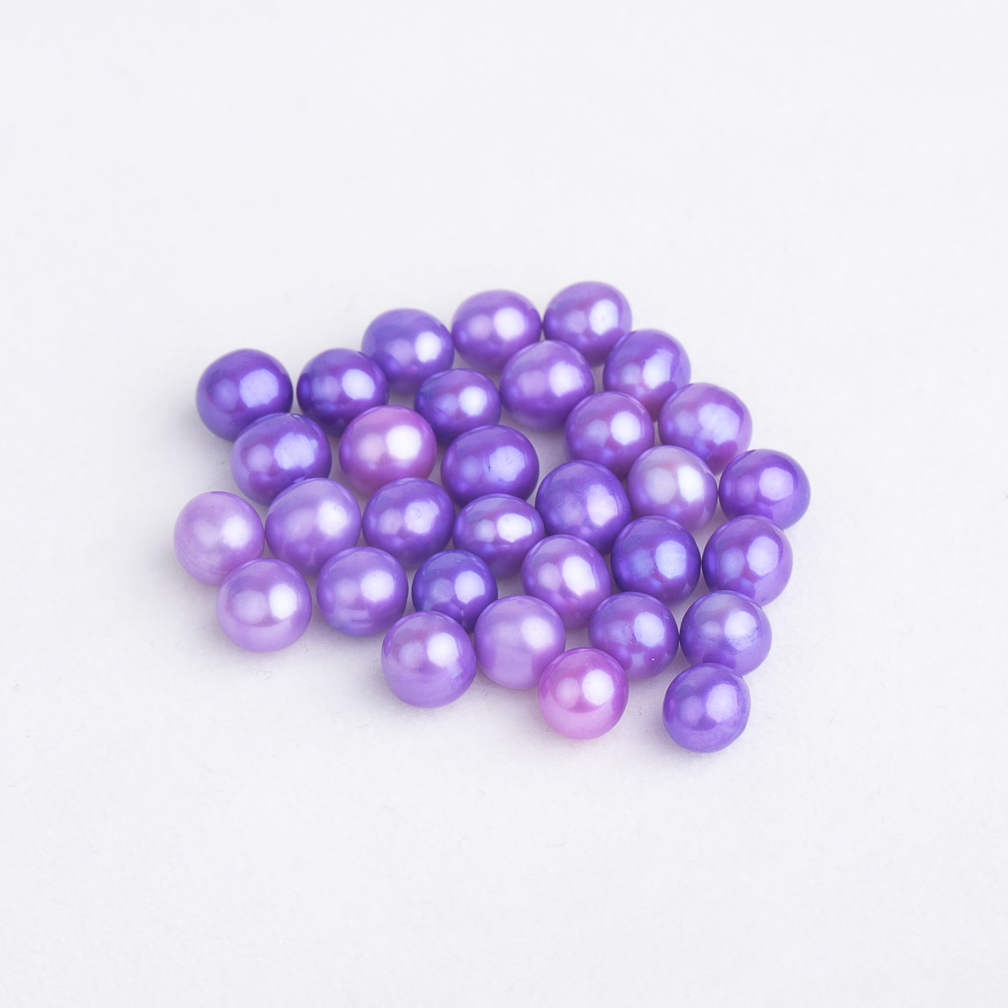 Wholesale 23colors 6-7mm AAA grade loose freshwater pearl round shape no hole bead for pearl party
