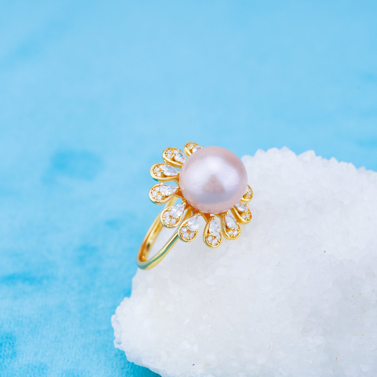 re010926 DIY 9-11mm Natural Freshwater pearl Ring accessory 925 sterling silver Adjustable size engagement ring for women