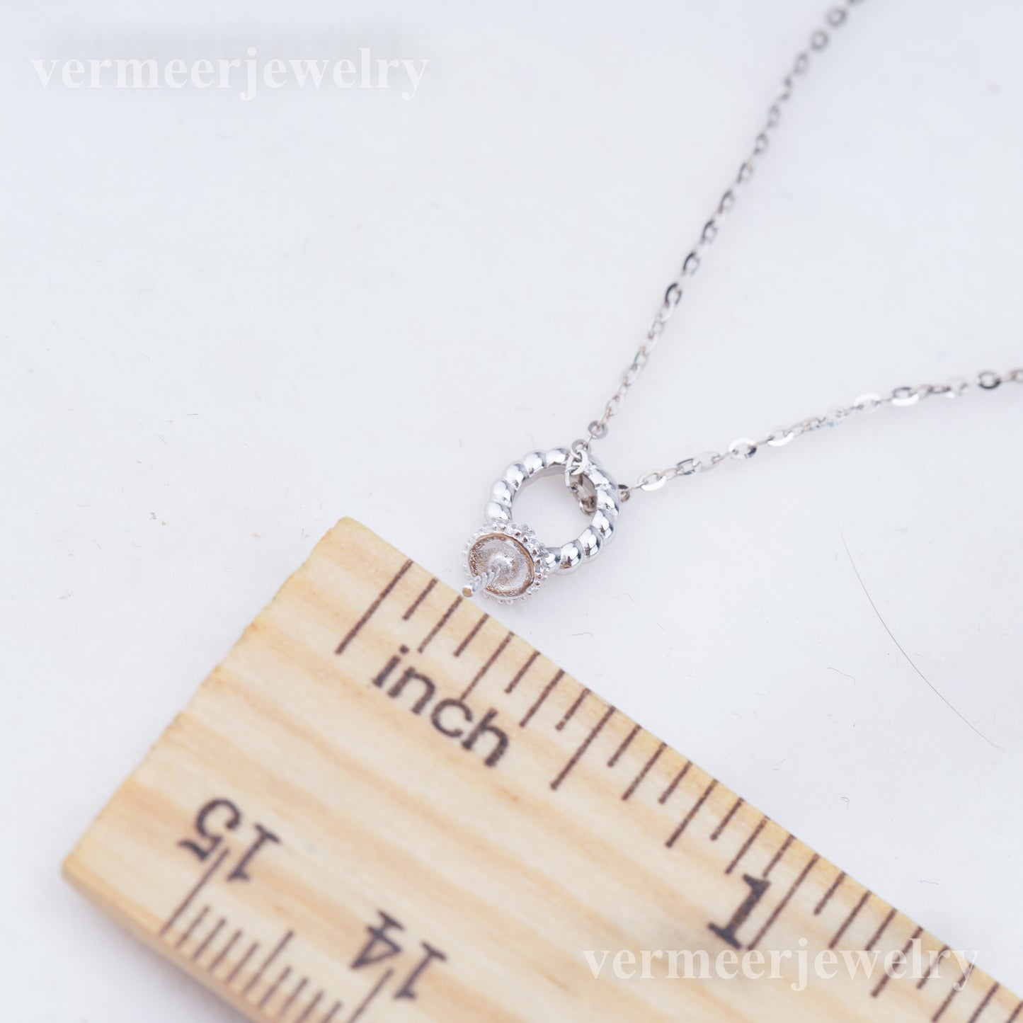 P011027 DIY 6-8mm Natural Freshwater pearl pendant accessory 925 sterling silver engagement jewelry necklace for women