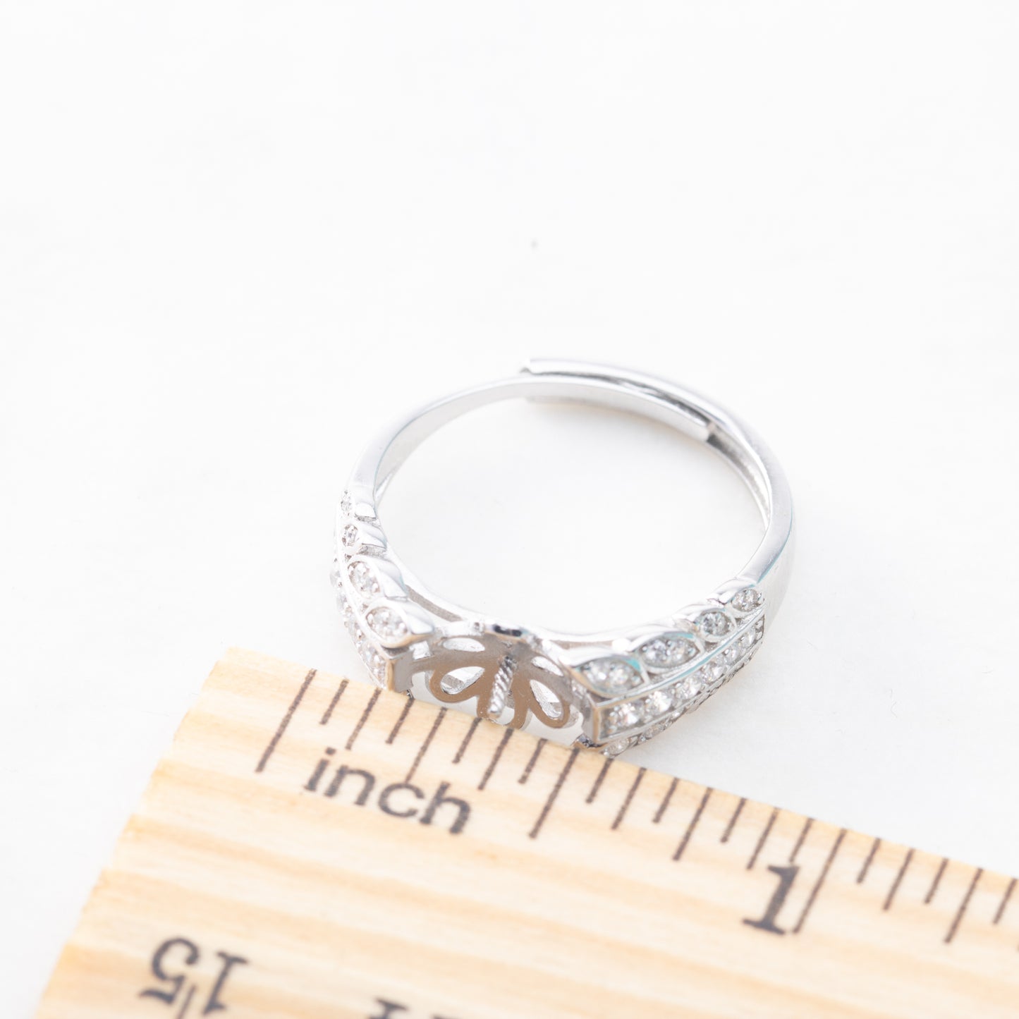 re010867 DIY 9-11mm Natural Freshwater pearl Ring accessory 925 sterling silver Adjustable size engagement ring for women