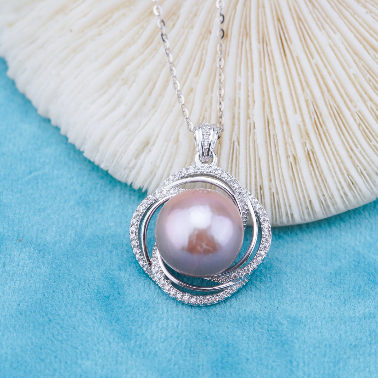 Pe011047 DIY 9-12mm Natural Freshwater pearl pendant accessory 925 sterling silver engagement jewelry necklace for women