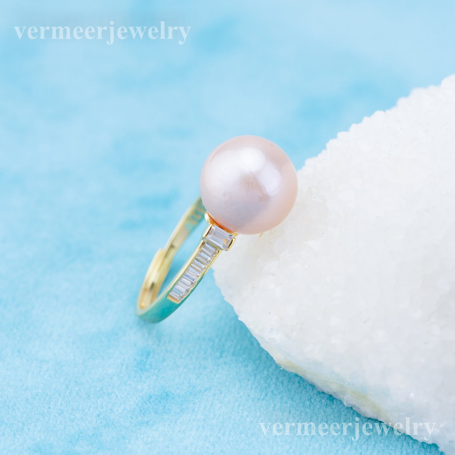 re010934 DIY 9-11mm Natural Freshwater pearl Ring accessory 925 sterling silver Adjustable size engagement ring for women