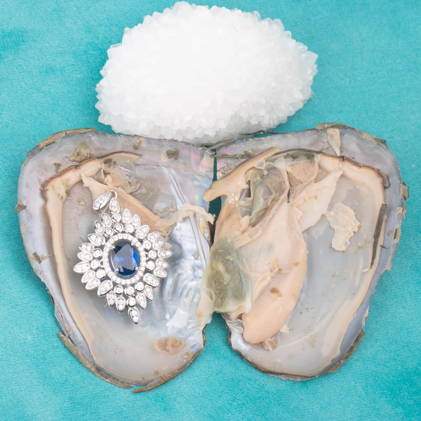 Love Wish Pearl Party Gift Vacuum-packed jewelry Oyster gem fortune oyster gem ring in oyster shell