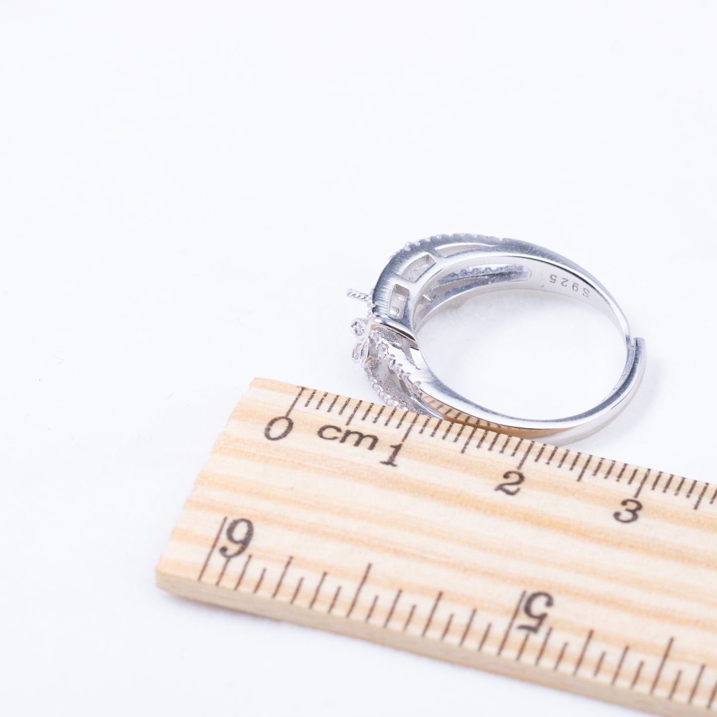 r010899 DIY 6-8mm Natural Freshwater pearl Ring accessory 925 sterling silver Adjustable size engagement jewelry ring for women