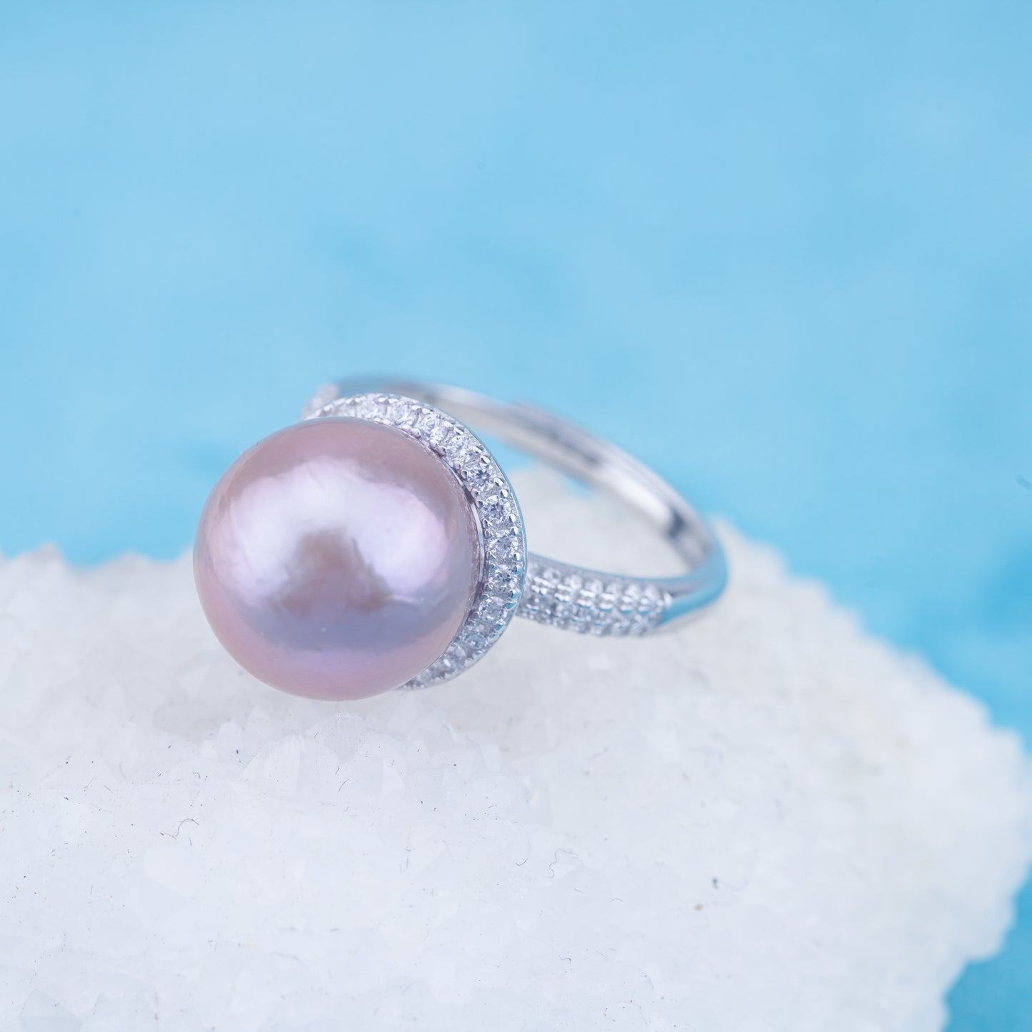 re010951 DIY 9-11mm Natural Freshwater pearl Ring accessory 925 sterling silver Adjustable size engagement ring for women