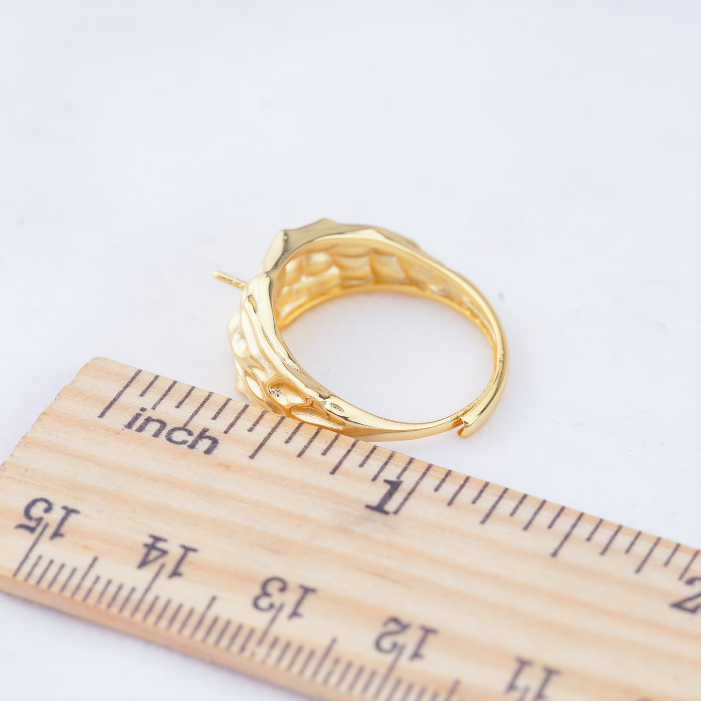 r010965 DIY 6-8mm Natural Freshwater pearl Ring accessory 925 sterling silver Adjustable size engagement jewelry ring for women