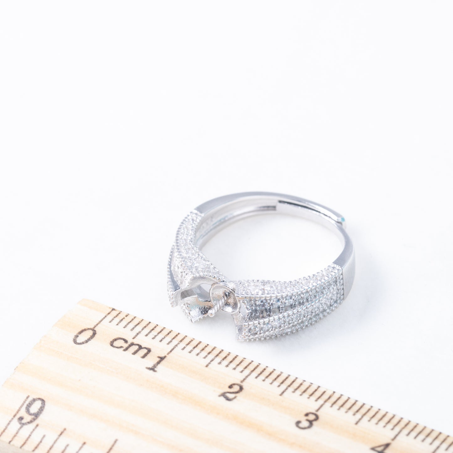 re010880 DIY 9-11mm Natural Freshwater pearl Ring accessory 925 sterling silver Adjustable size engagement ring for women