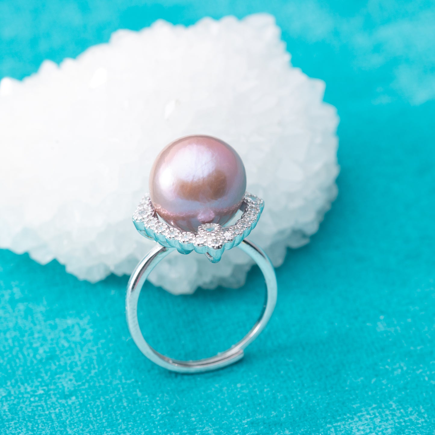 re010868 DIY 9-11mm Natural Freshwater pearl Ring accessory 925 sterling silver Adjustable size engagement ring for women