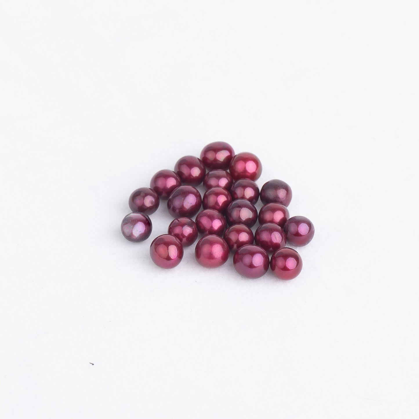 Wholesale 23colors 6-7mm AAA grade loose freshwater pearl round shape no hole bead for pearl party