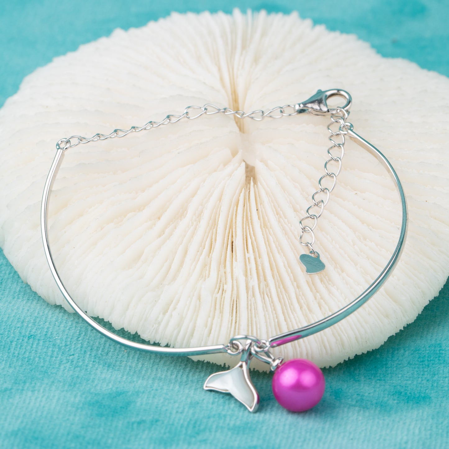 S010038 DIY 7-8mm Natural Freshwater pearl jewelry set mermaid tail shape 925 sterling silver engagement jewelry for women