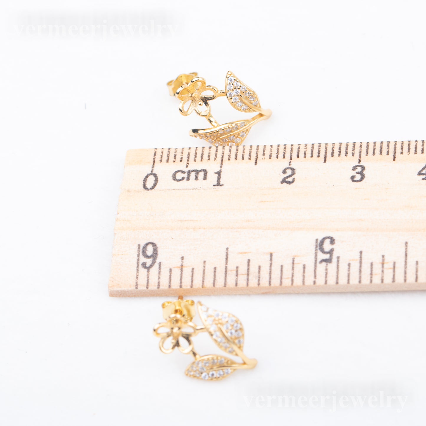 e010783 S925 pearl earring 925 sterling silver DIY 7-8mm Natural Freshwater pearl stud earring for women