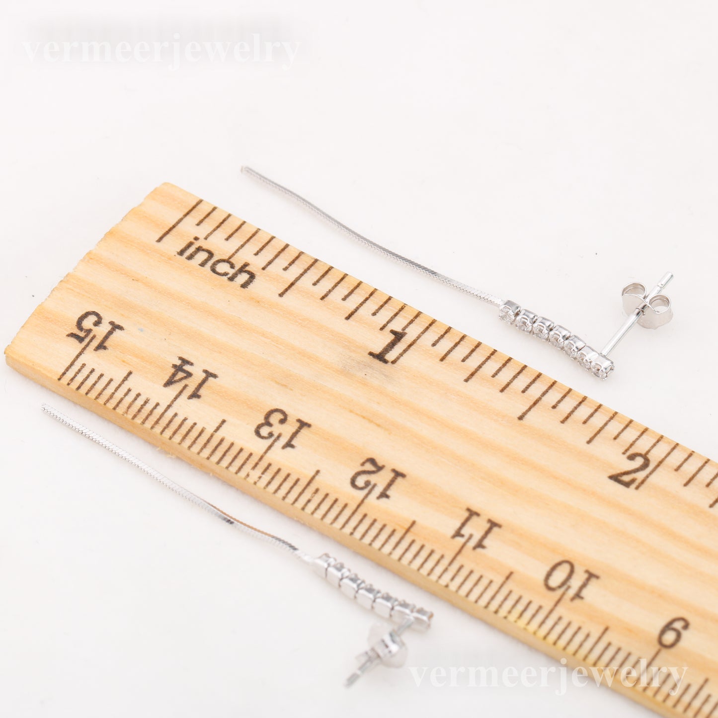 e010845 S925 pearl earring 925 sterling silver DIY 7-8mm Natural Freshwater pearl stud earring for women