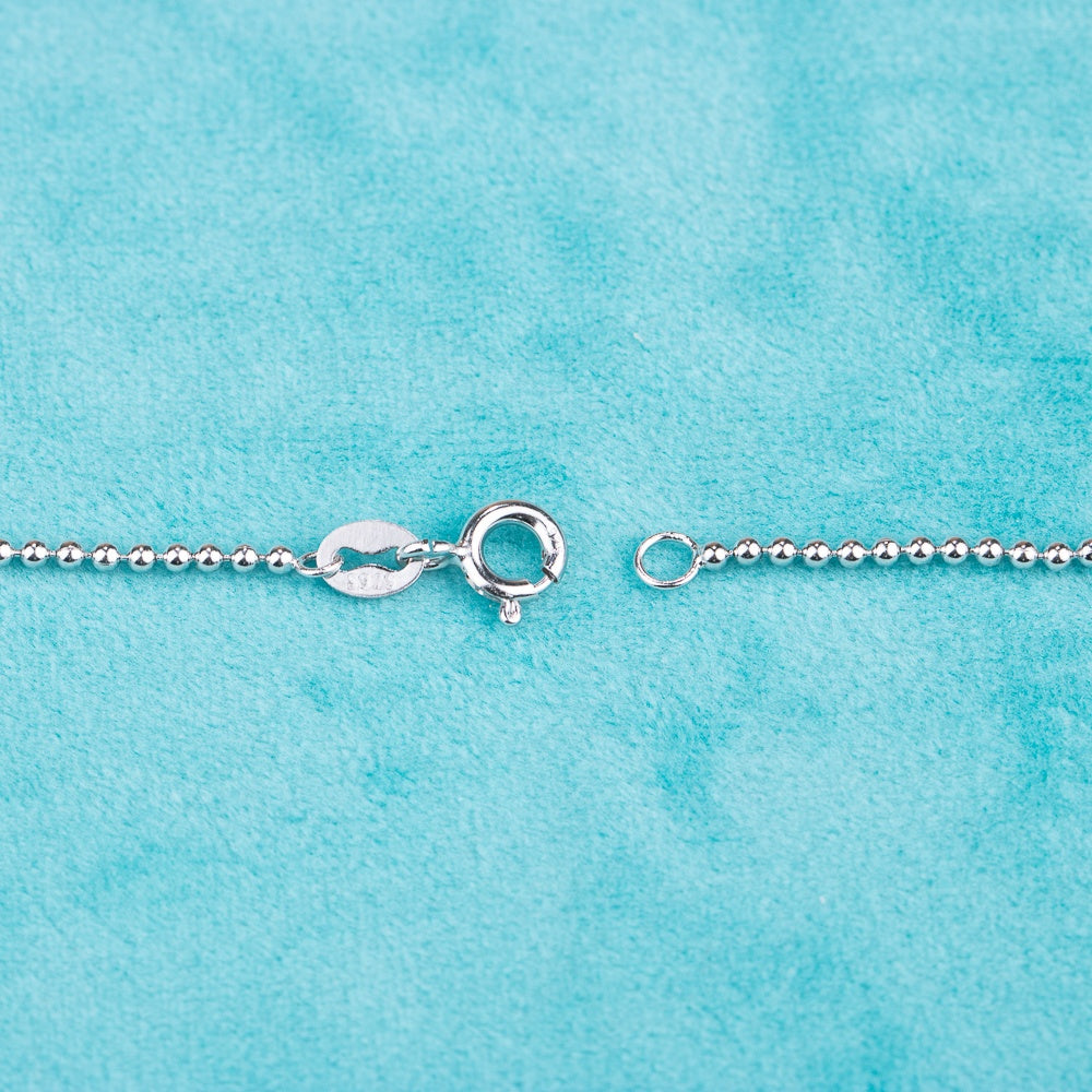 Vermeer Jewelry S925 Pure Sterling Silver bead shape Chain Necklace for jewelry diy