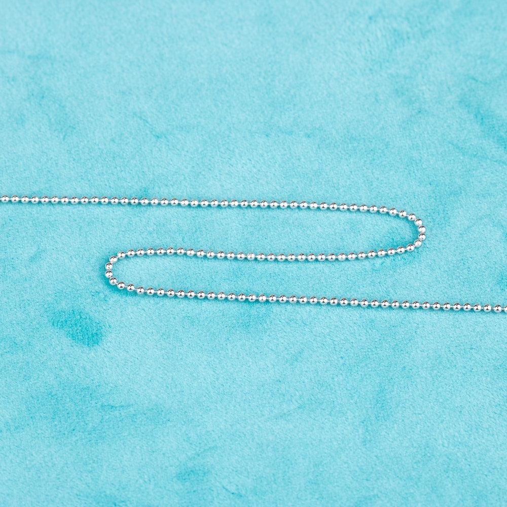 Vermeer Jewelry S925 Pure Sterling Silver bead shape Chain Necklace for jewelry diy