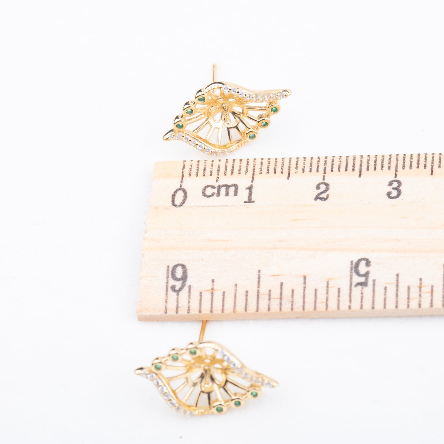 e010785 S925 pearl earring 925 sterling silver DIY 7-8mm Natural Freshwater pearl stud earring for women