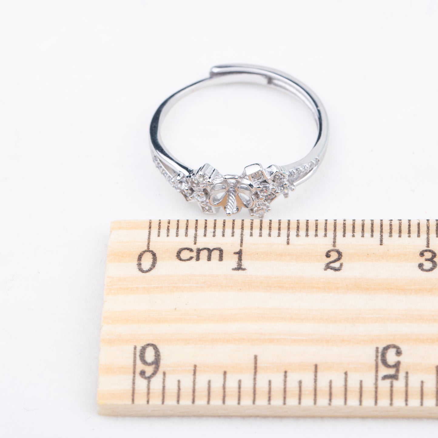 r010814 DIY 7-8mm Natural Freshwater pearl Ring accessory 925 sterling silver Adjustable size engagement jewelry ring for women